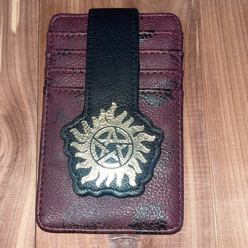 Supernatural Anti Possession Tattoo Card Holder Red, Red, One Size, Red